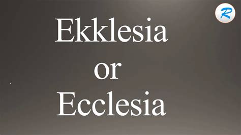 how do you pronounce ekklesia.